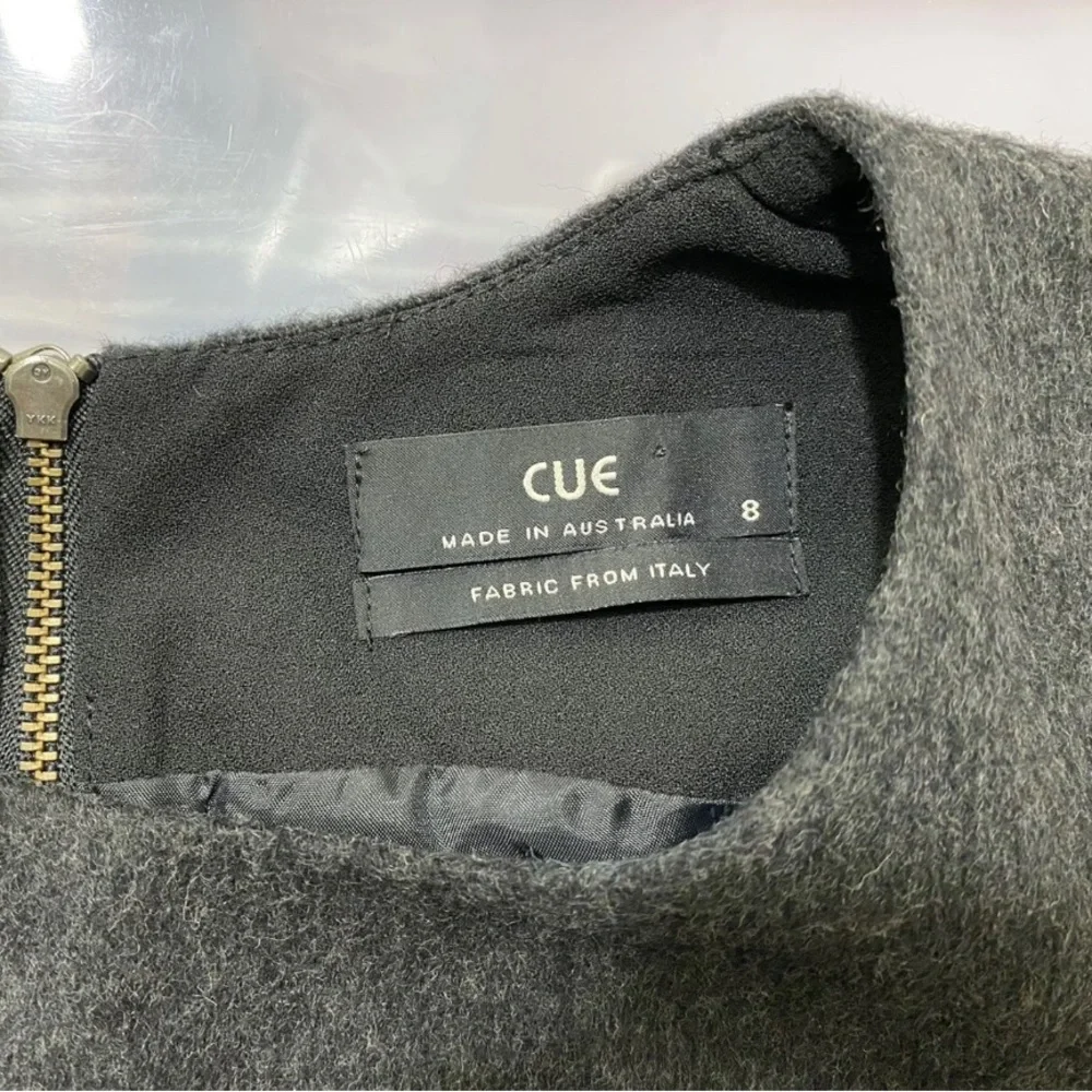 Cue Wool Blend Tank Top Grey & Black Relaxed Box Fit Sleeveless Size 8 to 10 - Picture 8 of 8